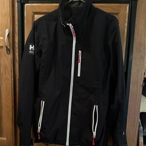 Helly Hansen Navy Raincoat with Red and White Details